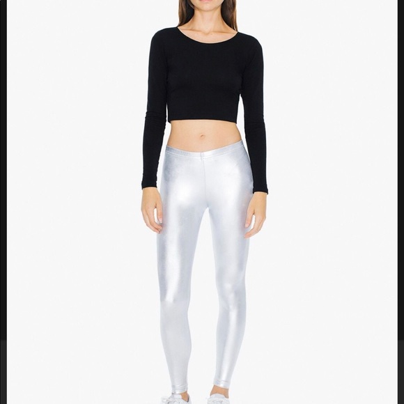 American Apparel Pants - American Apparel Silver Leggings